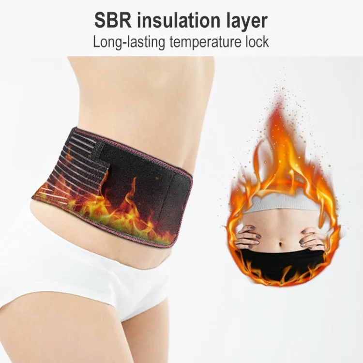 Self-heating Lumbar Support Warm Magnetic Therapy Self-heating Waist Protector (Black)