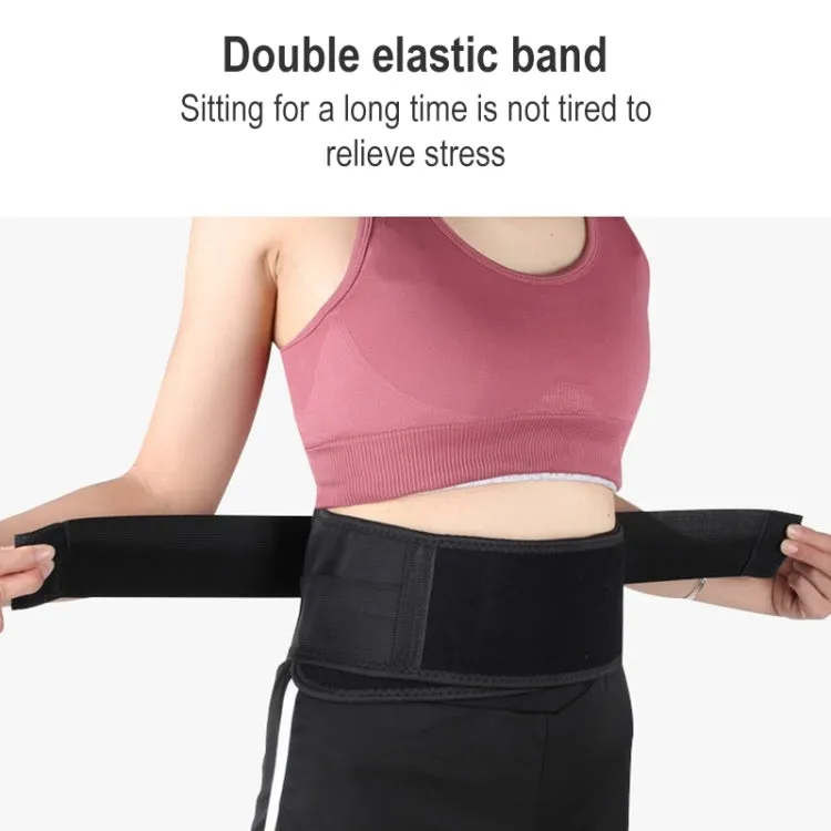 Self-heating Lumbar Support Warm Magnetic Therapy Self-heating Waist Protector (Black)