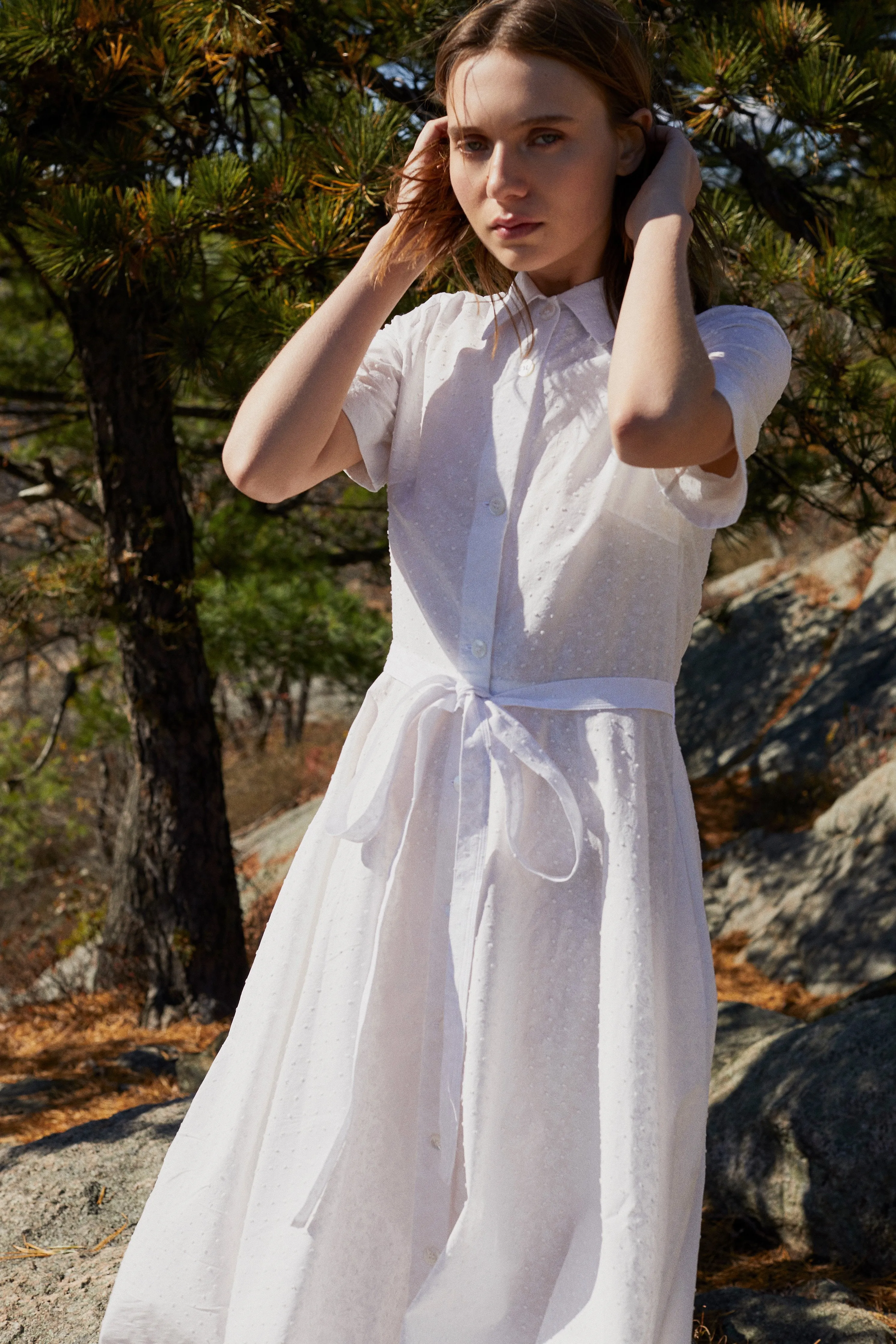 Shirt Dress - White