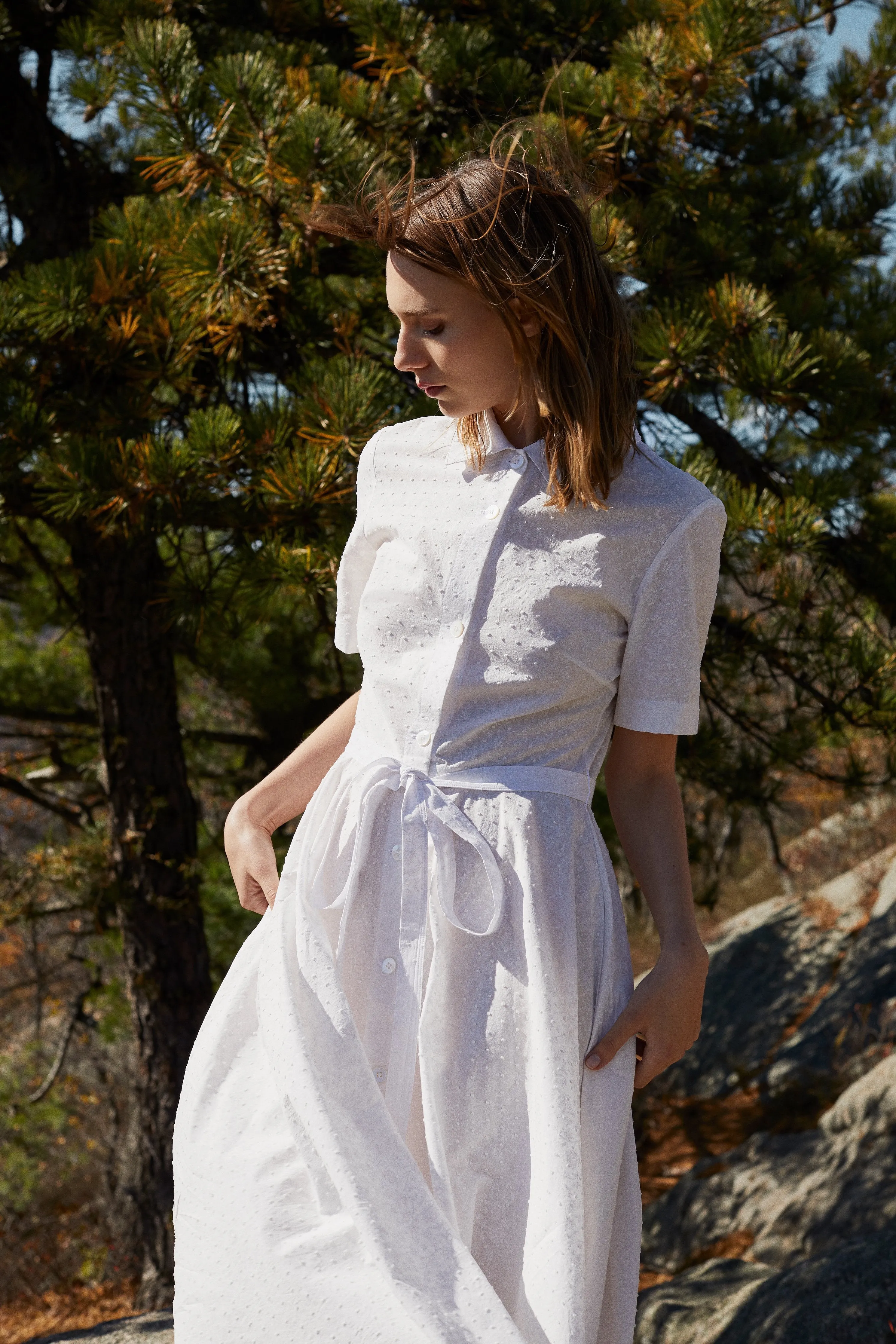 Shirt Dress - White