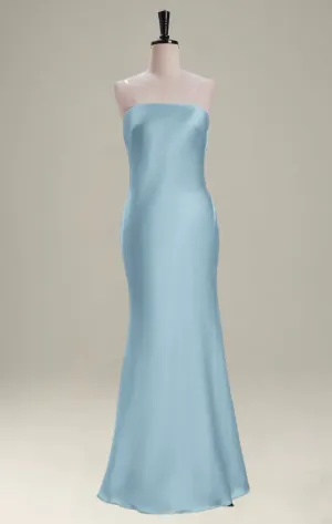 Strapless Green Mermaid Long Bridesmaid Dress