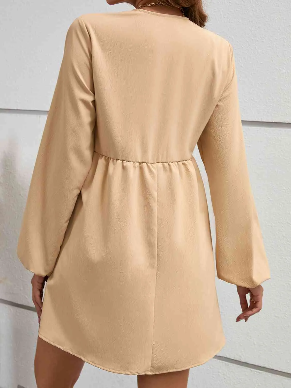 TEEK - Tan V-Neck Emily Dress
