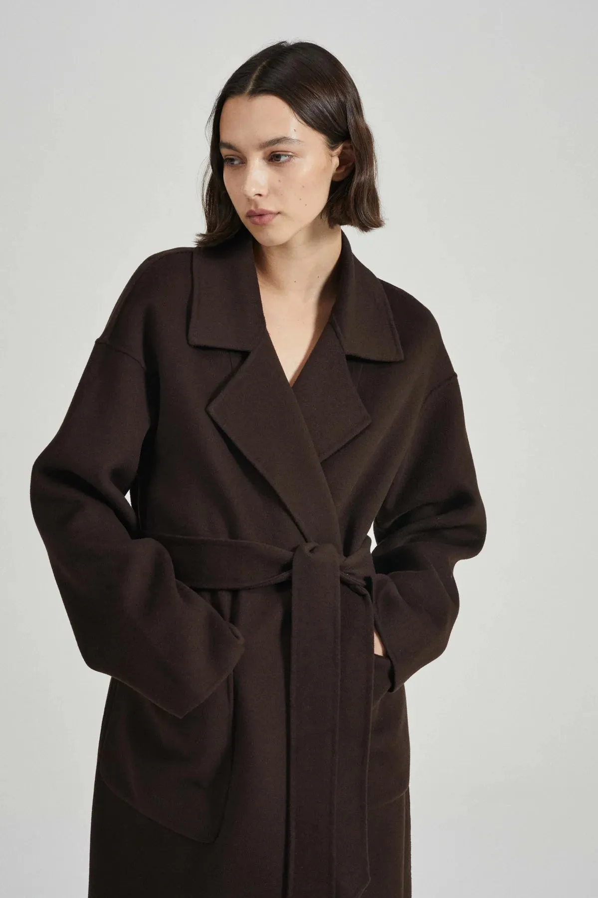 THE CAMILLA COAT CHOCOLATE CASHMERE