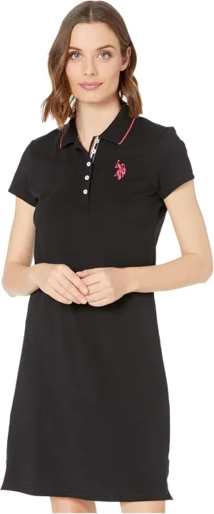 TIPPED POLO DRESS