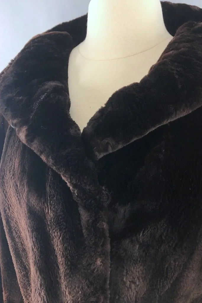 Vintage Dark Brown River Mink Fur Coat