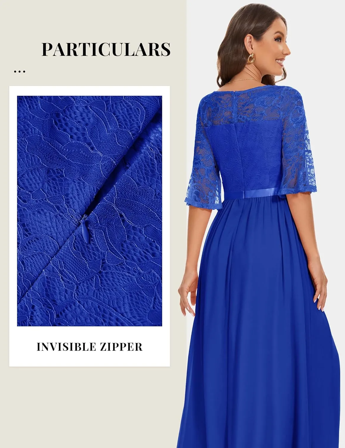 Wedtrend Women's Formal Dresses 2025 Wedding Guest Dress Bell Sleeve Bridesmaid Dresses Maxi Evening Dress
