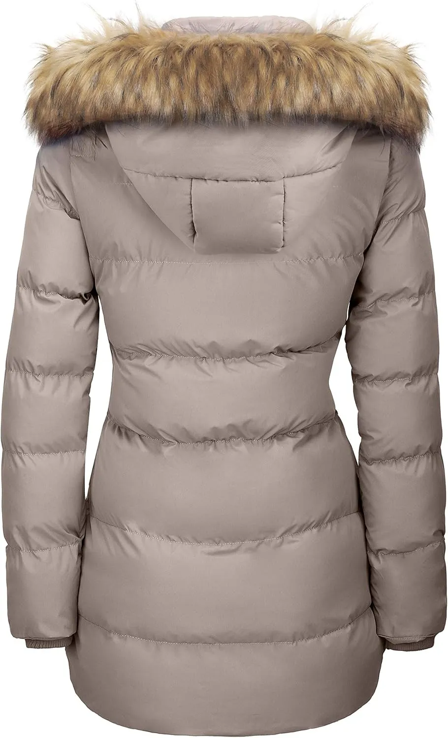 WenVen Women's Winter Thicken Puffer Coat Warm Jacket with Faux Fur Removable Hood