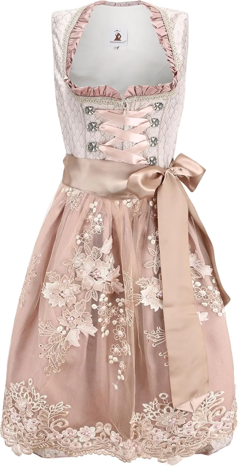 Women's German Dirndl Dress Bavarian Oktoberfest Halloween Carnival Costumes