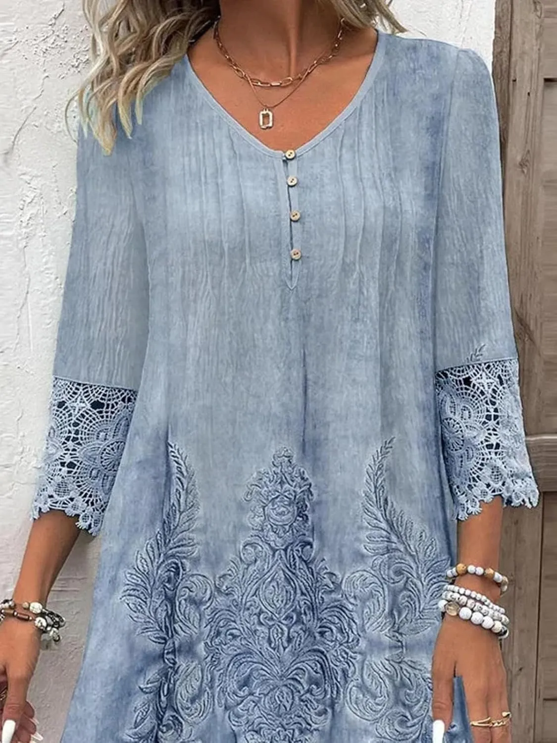 Womens Lace Dress 2025 Elegant Boho Floral Embroidery Midi Dresses Flowy Beach Vacation Wedding Guest Dressy