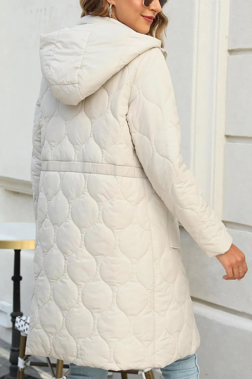 XULIKU Women's Quilted Jackets Lightweight Long Sleeve Stand Collar Padding Short Puffer Coat for Women Fall Winter