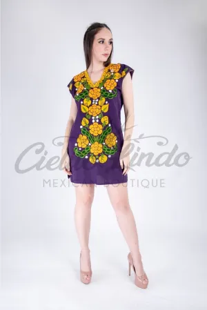 Zina Purple Mini Dress