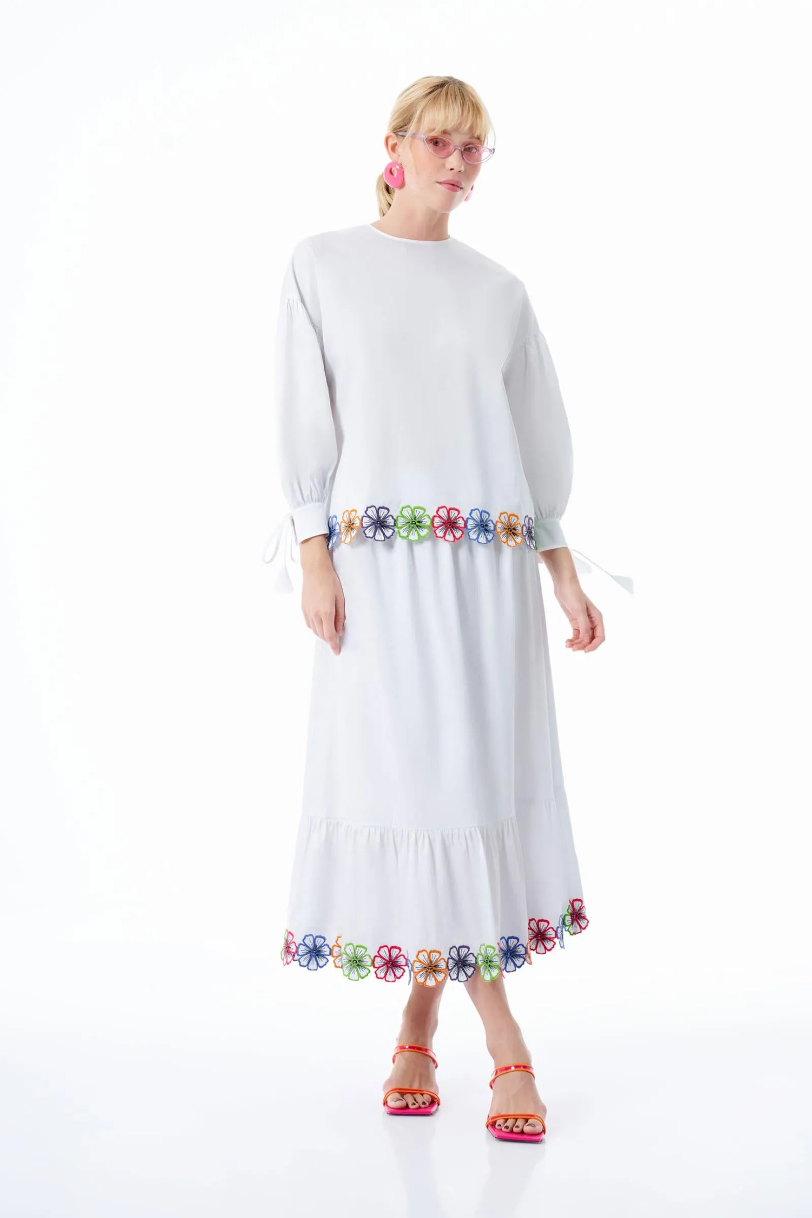 ZMS Embroidered Skirt White